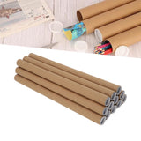 12 Pcs Round Paper Tubes Poster Storage Tubes Multipurpose Mailing Poster Paper Tubes with Plastic Lid 3.4x51cm