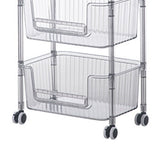 Rolling Storage Cart Stable Stylish Multifunctional Rugged Mobile Storage Organizer Trolley for Home 3 Tier In Australia - Darrahopens