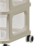 Rolling Cart with Clear Drawer Multifunction Rolling Storage Cart Organizer with Wheels for Bedroom Kitchen Office 2 Layer In Australia - Darrahopens