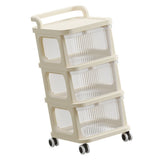 Rolling Cart with Clear Drawer Multifunction Rolling Storage Cart Organizer with Wheels for Bedroom Kitchen Office 3 Layer In Australia - Darrahopens