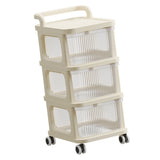 Rolling Cart with Clear Drawer Multifunction Rolling Storage Cart Organizer with Wheels for Bedroom Kitchen Office 3 Layer In Australia - Darrahopens