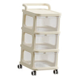 Rolling Cart with Clear Drawer Multifunction Rolling Storage Cart Organizer with Wheels for Bedroom Kitchen Office 3 Layer In Australia - Darrahopens
