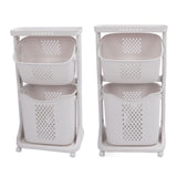 Household Kitchen Shelf Multifunctional Large Size PP Bathroom Simple Storage Shelf for Living Room 2 Layer