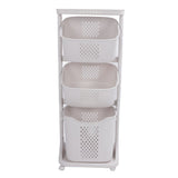 Household Kitchen Shelf Multifunctional Large Size PP Bathroom Simple Storage Shelf for Living Room 3 Layer