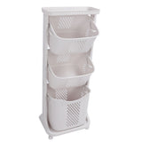 Household Kitchen Shelf Multifunctional Large Size PP Bathroom Simple Storage Shelf for Living Room 3 Layer