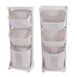 Household Kitchen Shelf Multifunctional Large Size PP Bathroom Simple Storage Shelf for Living Room 3 Layer