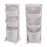 Household Kitchen Shelf Multifunctional Large Size PP Bathroom Simple Storage Shelf for Living Room 3 Layer