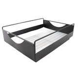 Pull Out Cabinet Organizer Carbon Steel Smooth Sliding Silent Slide Out Pantry Shelves for Bathroom Wardrobe Black L 302x401x115mm