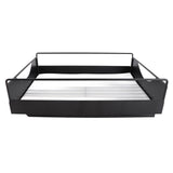 Pull Out Cabinet Organizer Carbon Steel Smooth Sliding Silent Slide Out Pantry Shelves for Bathroom Wardrobe Black L 302x401x115mm