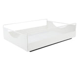 Pull Out Cabinet Organizer Carbon Steel Smooth Sliding Silent Slide Out Pantry Shelves for Bathroom Wardrobe White L 302x401x115mm