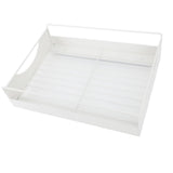 Pull Out Cabinet Organizer Carbon Steel Smooth Sliding Silent Slide Out Pantry Shelves for Bathroom Wardrobe White L 302x401x115mm