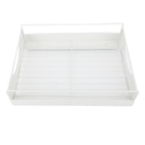 Pull Out Cabinet Organizer Carbon Steel Smooth Sliding Silent Slide Out Pantry Shelves for Bathroom Wardrobe White L 302x401x115mm