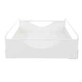 Pull Out Cabinet Organizer Carbon Steel Smooth Sliding Silent Slide Out Pantry Shelves for Bathroom Wardrobe White L 302x401x115mm