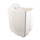Collapsible Hanging Laundry Basket PP Wall Mounted Collapsible Laundry Hamper for Laundry Dorm Room XL White
