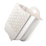 Collapsible Hanging Laundry Basket PP Wall Mounted Collapsible Laundry Hamper for Laundry Dorm Room XL White