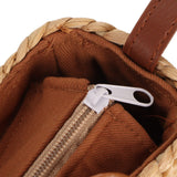Women Rattan Bag Retro Fashion Small Semicircle Handwoven Straw Shoulder Bag Clutch Bag for Beach Travel In Australia - Darrahopens