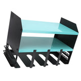 Power Tool Organizer 4 Slots Iron Structure Multifunctional Compact Drill Holder Wall Mount for Workshop Warehouse Blue