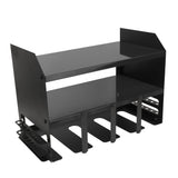 Power Tool Organizer 4 Slots Iron Structure Multifunctional Compact Drill Holder Wall Mount for Workshop Warehouse Black In Australia - Darrahopens