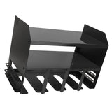 Power Tool Organizer 4 Slots Iron Structure Multifunctional Compact Drill Holder Wall Mount for Workshop Warehouse Black