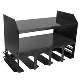 Power Tool Organizer 4 Slots Iron Structure Multifunctional Compact Drill Holder Wall Mount for Workshop Warehouse Black