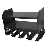 Power Tool Organizer 4 Slots Iron Structure Multifunctional Compact Drill Holder Wall Mount for Workshop Warehouse Black