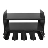 Power Tool Organizer 4 Slots Iron Structure Multifunctional Compact Drill Holder Wall Mount for Workshop Warehouse Black