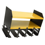 Power Tool Organizer 4 Slots Iron Structure Multifunctional Compact Drill Holder Wall Mount for Workshop Warehouse Yellow