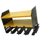 Power Tool Organizer 4 Slots Iron Structure Multifunctional Compact Drill Holder Wall Mount for Workshop Warehouse Yellow