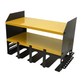 Power Tool Organizer 4 Slots Iron Structure Multifunctional Compact Drill Holder Wall Mount for Workshop Warehouse Yellow