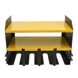 Power Tool Organizer 4 Slots Iron Structure Multifunctional Compact Drill Holder Wall Mount for Workshop Warehouse Yellow
