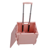 Collapsible Rolling Cart Easy Storage Strong Load Capacity Multifunctional Foldable Portable Shopping Trolley Wheel Box Red
