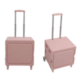Collapsible Rolling Cart Easy Storage Strong Load Capacity Multifunctional Foldable Portable Shopping Trolley Wheel Box Red