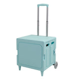 Collapsible Rolling Cart Easy Storage Strong Load Capacity Multifunctional Foldable Portable Shopping Trolley Wheel Box Green