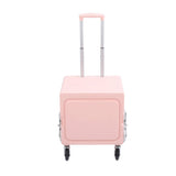 Darrahopens Tools > Tools Storage > Utility Trolleys Portable Rolling Crate Thickened Strong Load Bearing PP Iron Aluminum with 8 Wheels Mobile Folding Cart for Shopping Courier Pickups Pink In Australia - Darrahopens