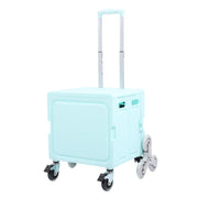 Darrahopens Tools > Tools Storage > Utility Trolleys Portable Rolling Crate Thickened Strong Load Bearing PP Iron Aluminum with 8 Wheels Mobile Folding Cart for Shopping Courier Pickups Green In Australia - Darrahopens