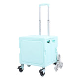Portable Rolling Crate Thickened Strong Load Bearing PP Iron Aluminum with 8 Wheels Mobile Folding Cart for Shopping Courier Pickups Green In Australia - Darrahopens