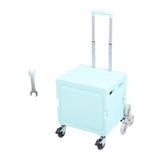 Portable Rolling Crate Thickened Strong Load Bearing PP Iron Aluminum with 8 Wheels Mobile Folding Cart for Shopping Courier Pickups Green In Australia - Darrahopens