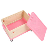 Rolling Toy Storage Bin Toy Storage Organizer Bin with Lid Wheels Children Building Blocks Organizer Pink In Australia - Darrahopens