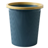 Trash Bin Plastic Exquisite Modern Garbage Container Can for Bathroom Kitchen Living Room Large Dark Blue In Australia - Darrahopens