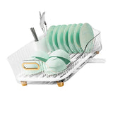 Dish Drying Rack Multipurpose Large Capacity Detachable Space Saving Drain Holes Sink Drying Rack for Kitchen Counter
