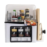 Seasoning Jar Storage Box Versatile Space Saving Spice Jar Storage Container with Dustproof Cover for Home Kitchen In Australia - Darrahopens