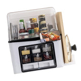 Seasoning Jar Storage Box Versatile Space Saving Spice Jar Storage Container with Dustproof Cover for Home Kitchen