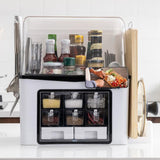 Seasoning Jar Storage Box Versatile Space Saving Spice Jar Storage Container with Dustproof Cover for Home Kitchen