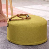 Floor Pillow 20cm Thickness Cotton Fabric Soft Comfortable Detachable Round Floor Cushion for Home Indoor Grass Green Diameter 36cm (Adult Style)