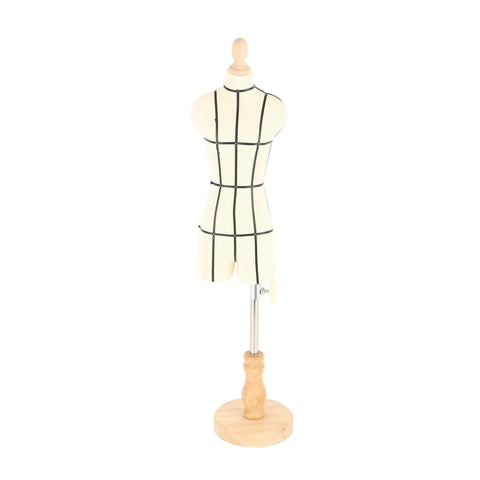 Miniature Dress Form with Stand Wood Base Sewing Mannequin Body Clothing Display Model for Dressmaking and Teaching 1/3 Size In Australia - Darrahopens