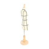 Miniature Dress Form with Stand Wood Base Sewing Mannequin Body Clothing Display Model for Dressmaking and Teaching 1/3 Size
