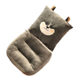 Integrated Lumbar Support Seat Cushion Super Soft High Comfort Lumbar Pillow Cushion Back Support Seat Cushion Grey