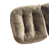 Integrated Lumbar Support Seat Cushion Super Soft High Comfort Lumbar Pillow Cushion Back Support Seat Cushion Grey
