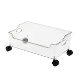 Book Organizer with Wheels Portable Rolling Book Box Standing Magazine Storage Bookcase Wheeled Arrangement Can