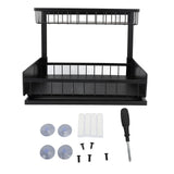 Under Sink Organizer Detachable Double Layer Metal Pull Out Cabinet Organizer Slide Out Sink Shelf for Kitchen Bathroom Cabinet